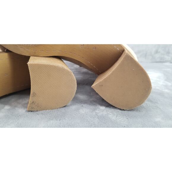 Oasis Society California Beige Boots 13" high w/ a 3.5" chunk heel size 9 - Picture 10 of 12